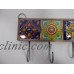 KEY HOLDER with talavera tile, mexican handmade wall hanging, key hook, folk art   173295185751